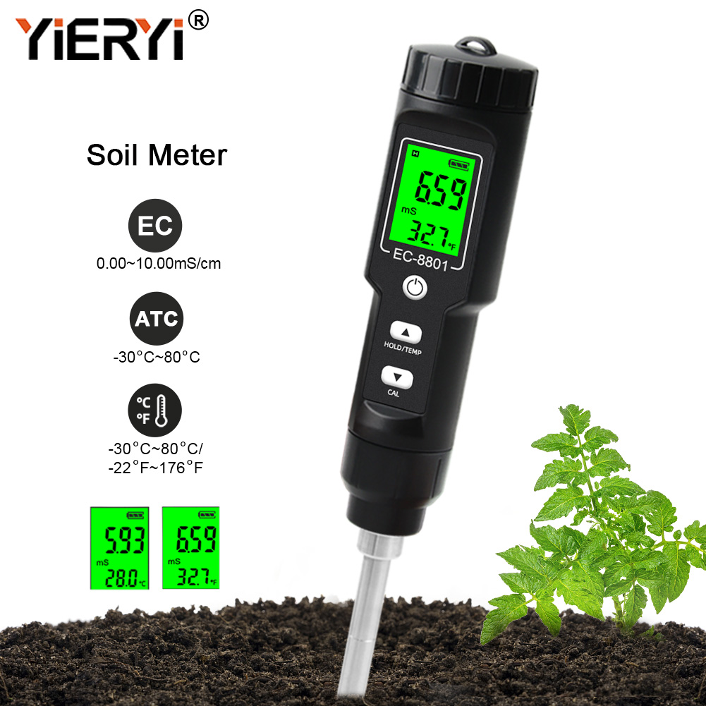 Agriculture Farming Hand Tools - Yieryi EC/درجة الحرارة اختبار التربة 0.00-10.00