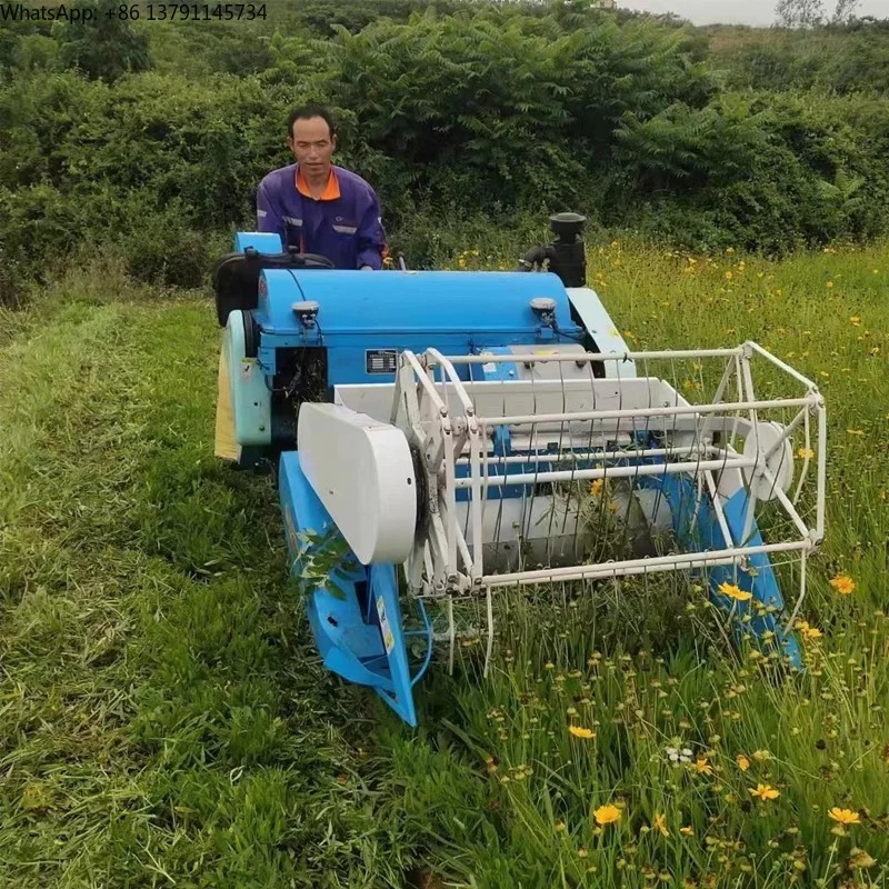 حصادة وآلة دراس صغيرة الحجم تع - مراجعة Combine Harvester Mini وسعره
