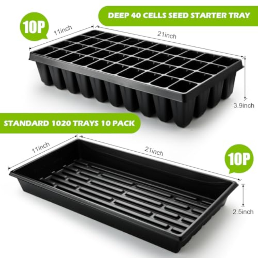 10 عبوات من صواني بذور 1020 وص - مراجعة Nursery Plug Tray وسعره